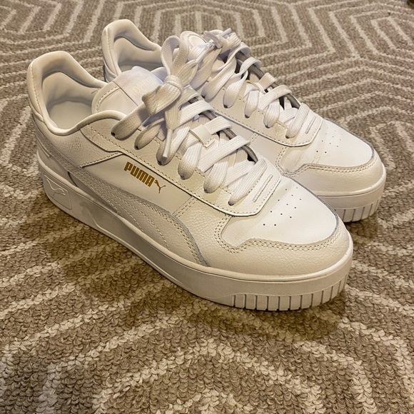 Puma Carina White Gold Sneakers - Picture 3 of 8